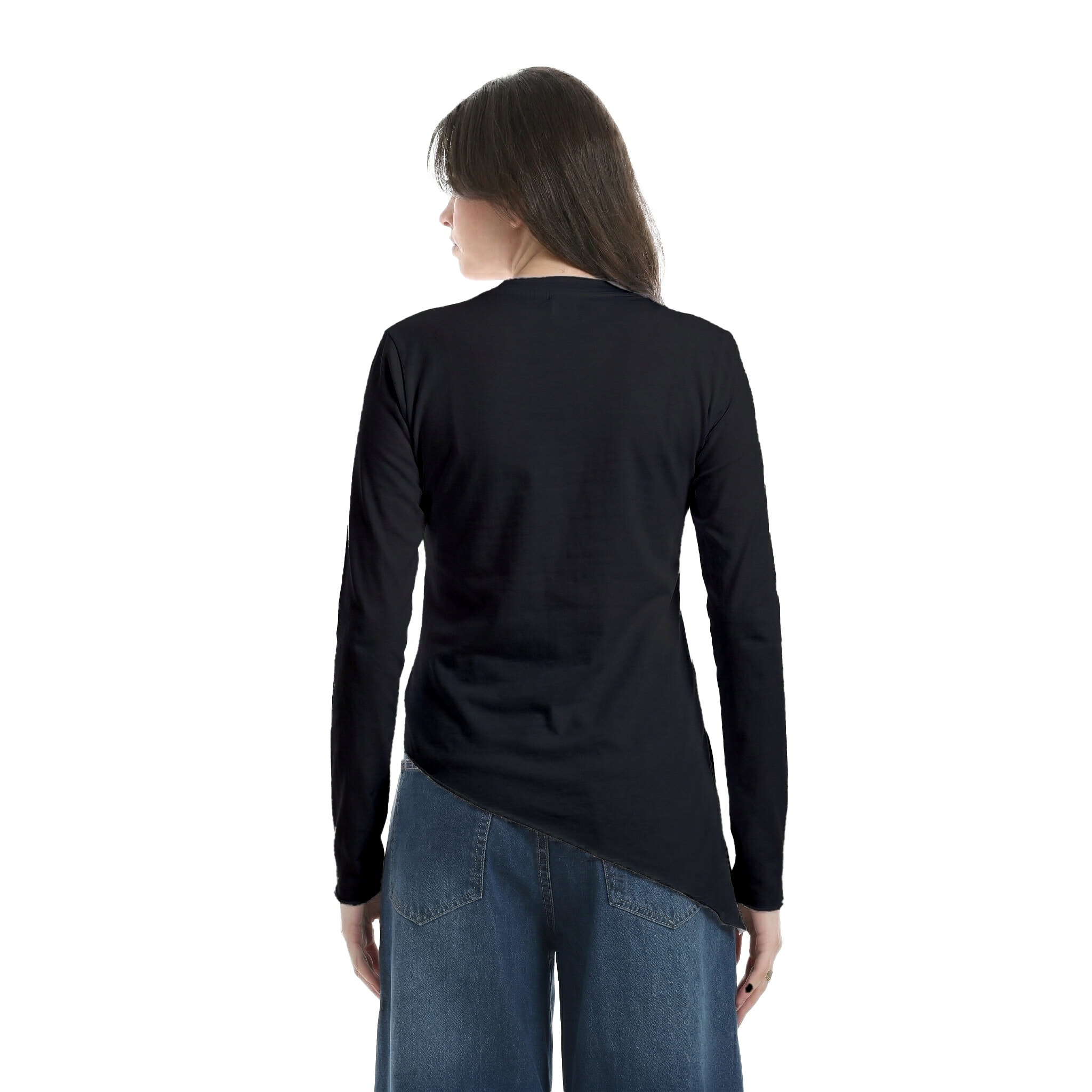 Crew neck long sleeve top