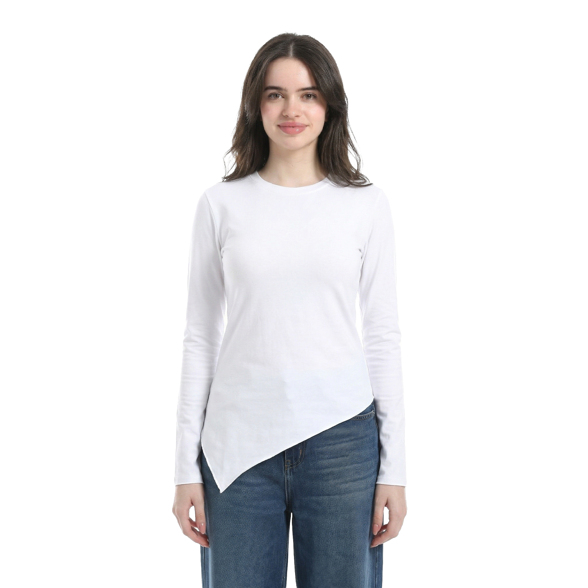 Crew neck long sleeve top