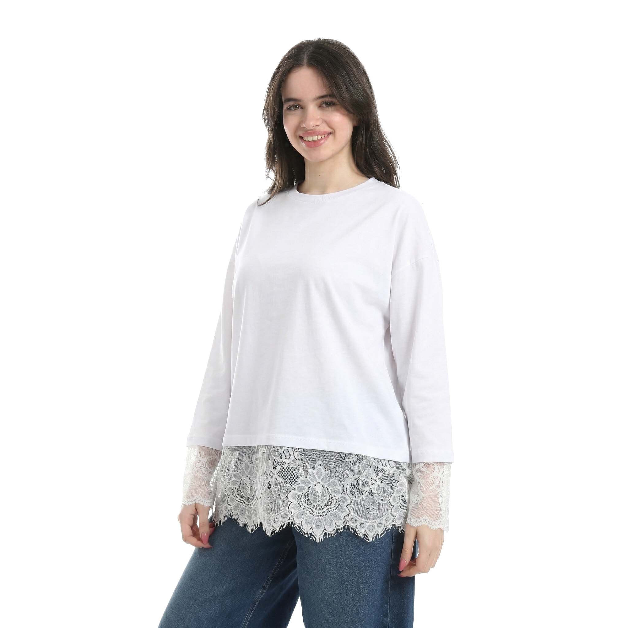 Lace Detail long sleeve top