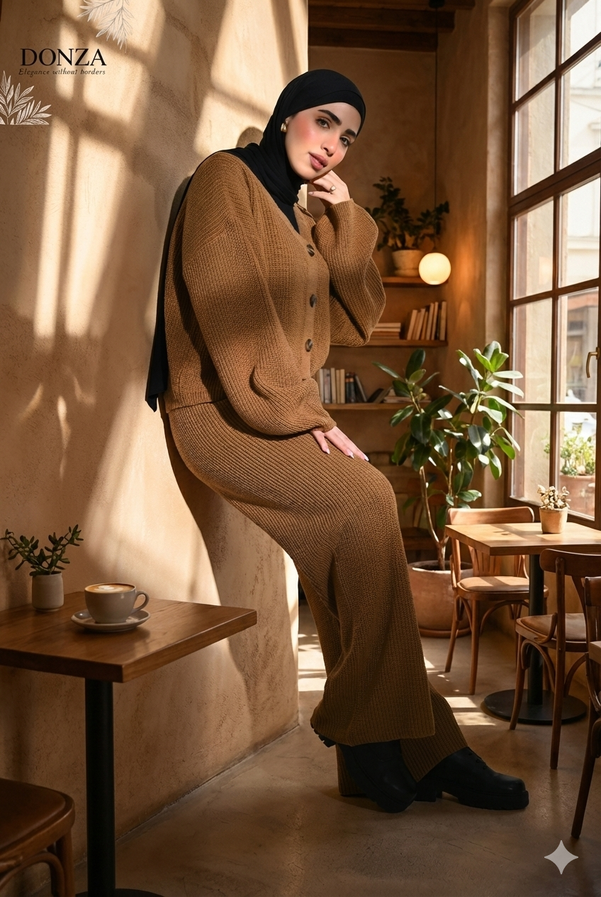 MILANO KNIT SUIT (BROWN)