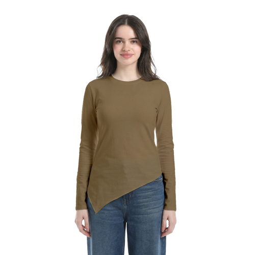 Crew neck long sleeve top