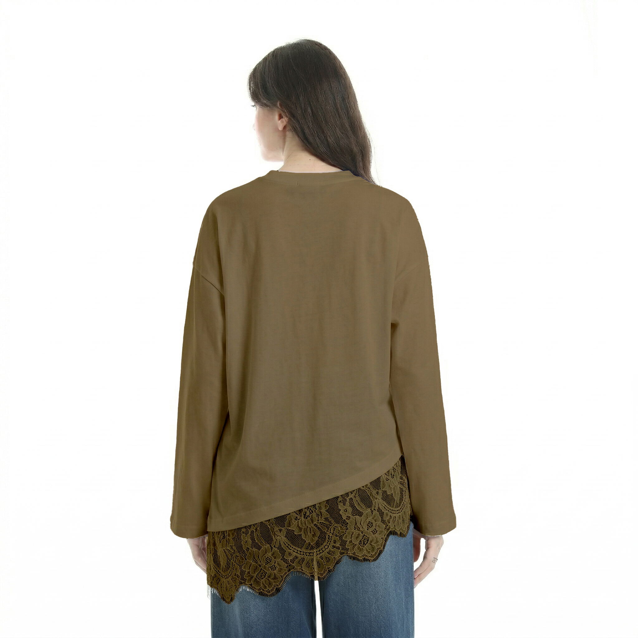 Crew neck long sleeve top