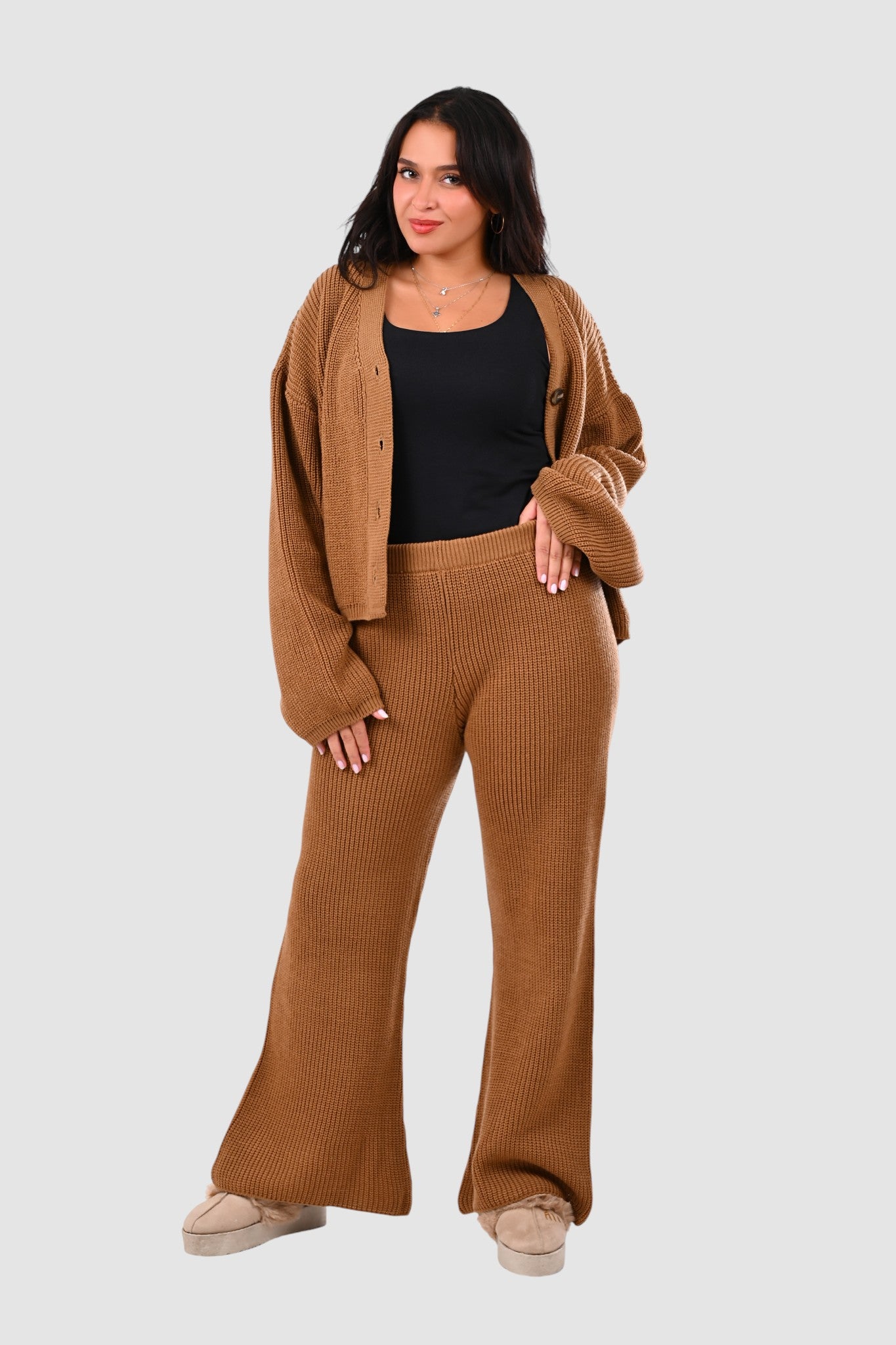 MILANO KNIT SUIT (BROWN)