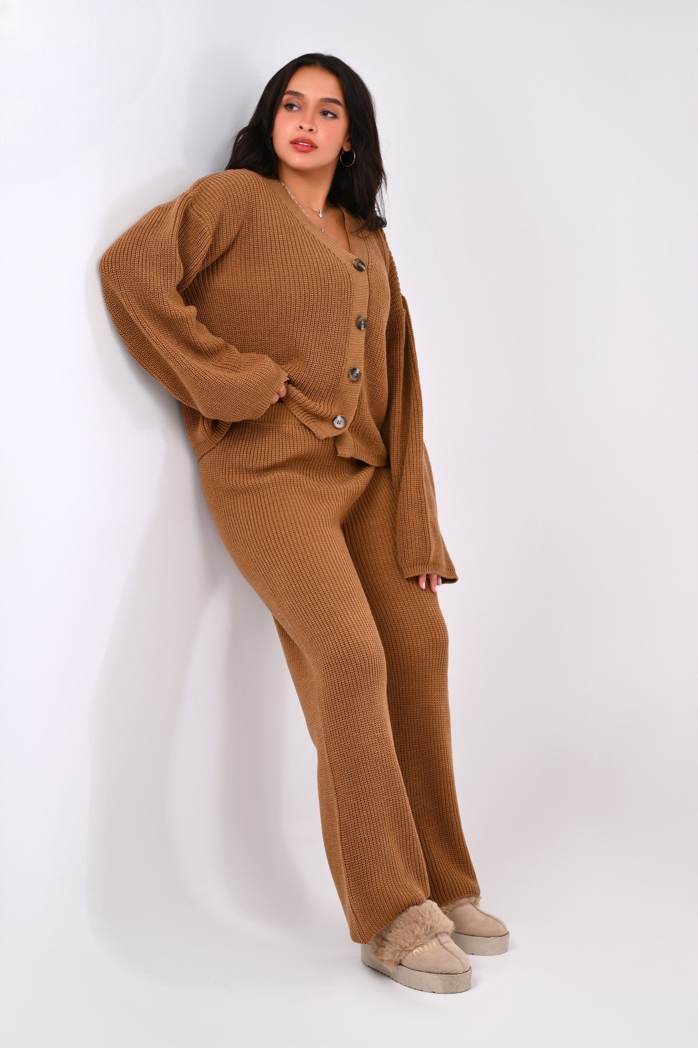 MILANO KNIT SUIT (BROWN)