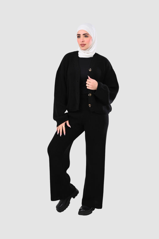 MILANO KNIT SUIT (BLACK)