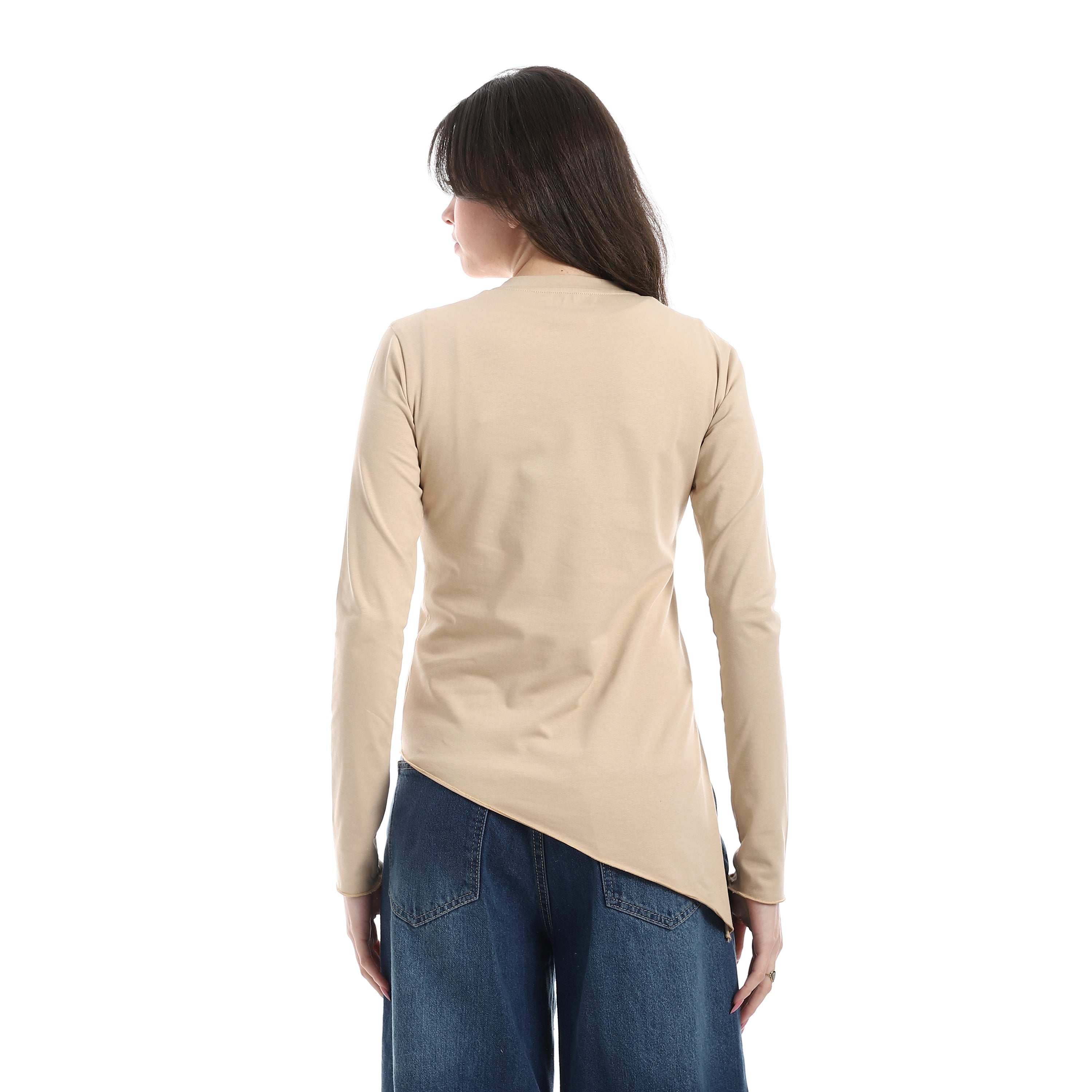 Crew neck long sleeve top