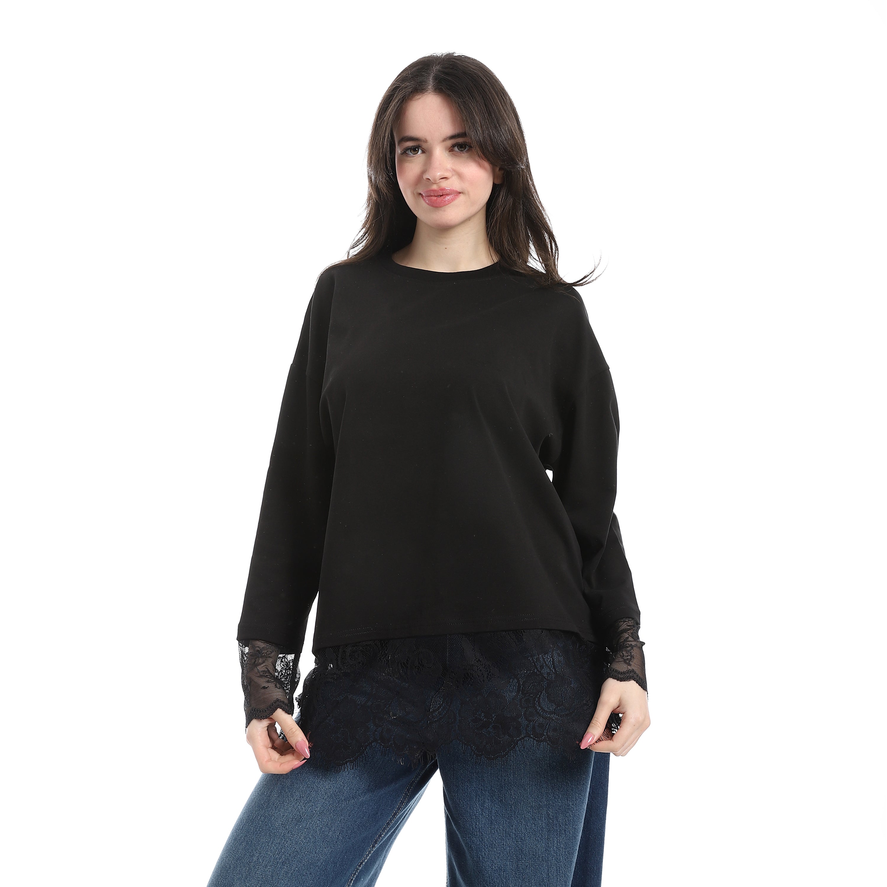 Lace Detail long sleeve top