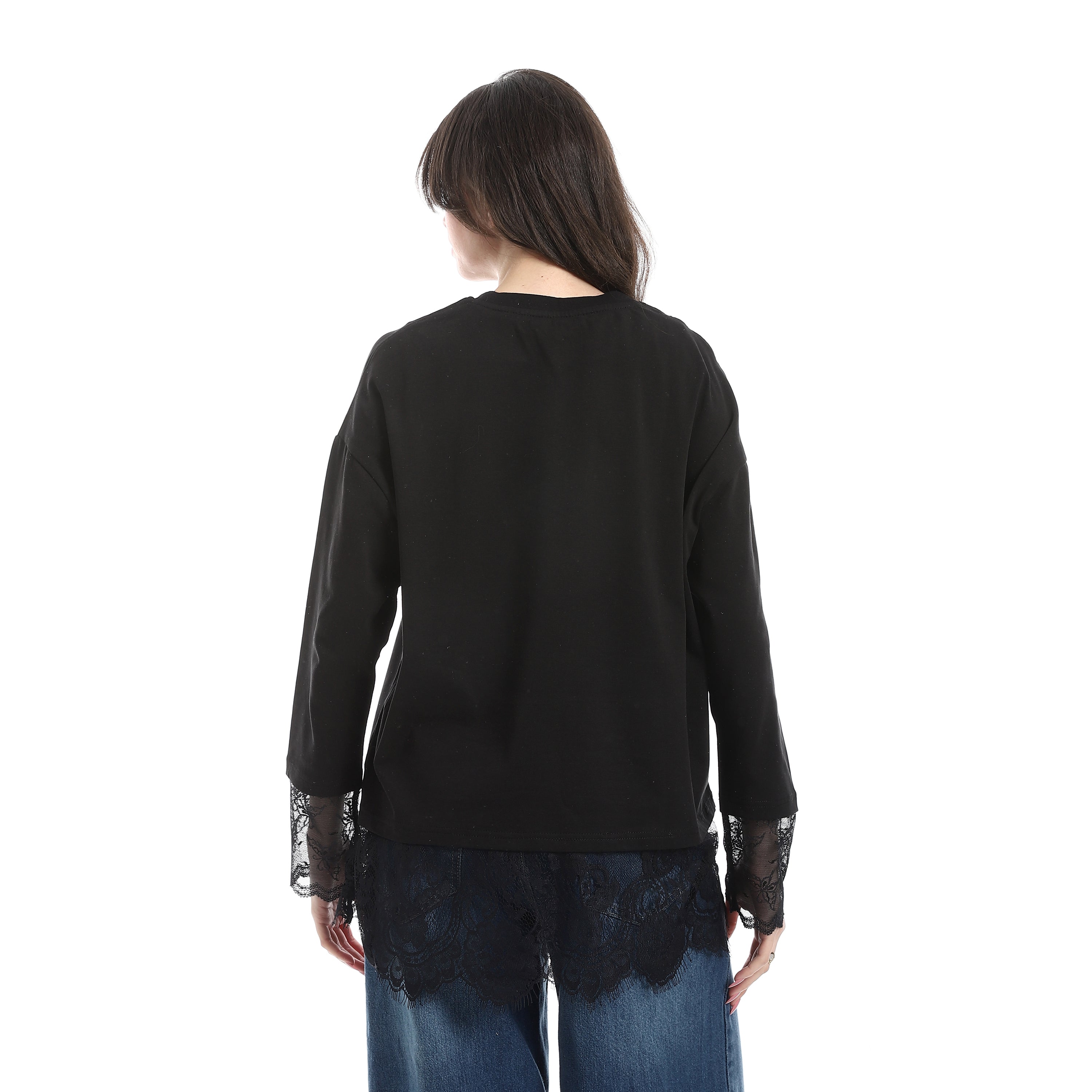 Lace Detail long sleeve top